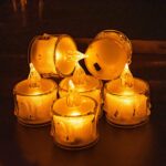 12 Pcs Flameless and Smokeless Decorative Acrylic Candles Transparent Led Tea Light Candle for Gifting, House, Diwali...