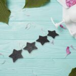 Mini PVC Anti Slip Bat Mat Star Shaped for Kids 4 Pc Set - Closeup Embroidery by Nari Haat, Indian ethnic wear, women...