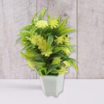 Artificial Flower Plant with Cute Pot – Tabletop Decor for Home & Office (1 Pc) - Back View by Nari Haat, Indian et...