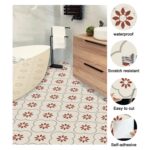 Peel and Stick Floor Tiles Kitchen / Bathroom Backsplash Sticker Detachable Waterproof DIY Tile Stickers for Wall Dec...