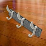 Wall Mounted Coat Hanger Rack – 6 Hooks for Clothes, Jackets & Hats - Back View by Nari Haat, Indian ethnic wear, w...