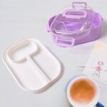 Plastic Lunch Box With Small Box, Bottle & Sponn for Kids Lunch Box (4 Pc Set) - Neckline Detail by Nari Haat, Indian...
