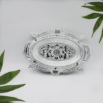 Decorative Mukhwas Serving Tray – Fancy Dry Fruit & Candy Serving Plate - Closeup Embroidery by Nari Haat, Indian e...