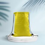 Portable Dori Bag Inside silver with coating Drawstring Backpack - Front View by Nari Haat, Indian ethnic wear, women...