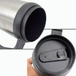 Stainless Steel Vacuum Glass Insulated Glass Coffee Cups, Tumbler (With Lid & Handle / 1 pc) - Full Detail by Nari Ha...