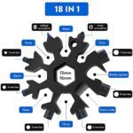 Durable 18-in-1 Snowflake Multi-Tool – Portable Bottle Opener, Screwdriver & Wrench - Back View by Nari Haat, India...
