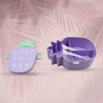 Pineapple Shaped Lunch Box with Compartments for Kids School Meals - Fabric Detail by Nari Haat, Indian ethnic wear, ...