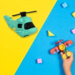 Small DIY Helicopter Toy, Small Kid's Toy, Rotating Tail Wing DIY (30 Pc Set) - Front View by Nari Haat, Indian ethni...