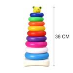Plastic Baby Kids Teddy Stacking Ring Jumbo Stack Up Educational Toy 9pc - Sleeve Design by Nari Haat, Indian ethnic ...