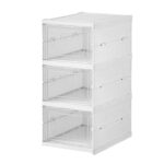 Stackable Multifunctional Storage, for Clothes Foldable Drawer Shelf Basket Utility Cart Rack Storage Organizer Cart ...