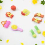 Fancy & Stylish Mini Erasers for Kids (9 Pc Set) - Fun Designs, Party Favors - Front View by Nari Haat, Indian ethnic...