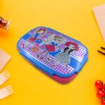 Cartoon Printed Lunch Box with Inner Box & Spoon for Kids School & Travel Use - Front View by Nari Haat, Indian ethni...