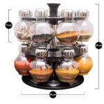 Multipurpose Revolving Plastic Spice Rack Set (16pcs) - Sleeve Design by Nari Haat, Indian ethnic wear, women clothin...