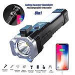 Portable 3W Rechargeable LED Torch with Long Beam, Hammer & Glass Cutter - Back View by Nari Haat, Indian ethnic wear...