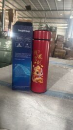 Printed Smart Vacuum Insulated Water Bottle with LED Temperature Display (1 Pc / 500 ML Approx / Multicolor) - Fabric...