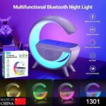 3-in-1 Multi-Function LED Night Lamp with Bluetooth Speaker, Wireless Charging, for Bedroom for Music, Party and Mood...