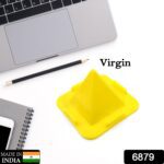 Portable Four-Sided Pyramid Shape Desktop/ Table Mobile Holder Stand - With Dupatta by Nari Haat, Indian ethnic wear,...