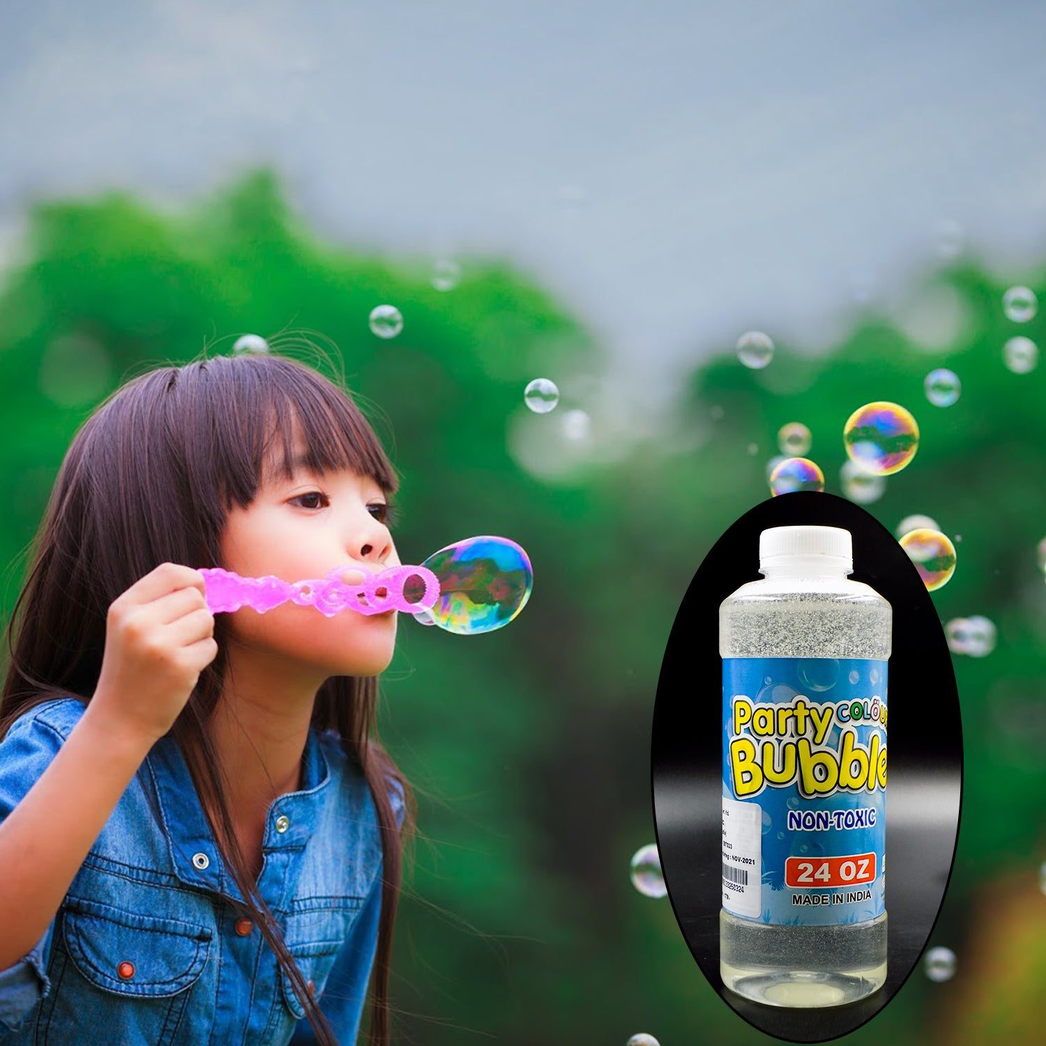 3image_6684cd49-1878-4d58-8252-16812038fb10.jpg Bubble Gun Liquid Refill for Kids (750Ml) - Front View by Nari Haat, Indian ethnic wear, women clothing, designer suit