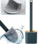 Silicone Toilet Brush with Holder Stand  for Bathroom Cleaning - Back View by Nari Haat, Indian ethnic wear, women cl...