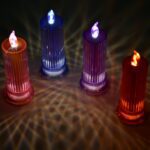 Big Simple Candles for Home Decoration, Crystal Candle Lights, Diwali (Multicolor) - Fabric Detail by Nari Haat, Indi...