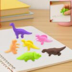 Dinosaur Shaped Erasers, 3D Puzzle Erasers (6 Pcs Set) - Front View by Nari Haat, Indian ethnic wear, women clothing,...