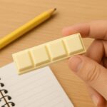 3D Chocolate Shaped Soft Pencil Erasers for Kids School Rewards (1 Pc 4 Grid) - Front View by Nari Haat, Indian ethni...