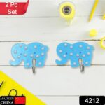 Strong Self-Adhesive Hooks (2 Pc): Heavy Duty, Waterproof, Multipurpose - With Dupatta by Nari Haat, Indian ethnic we...