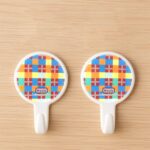 Strong Self-Adhesive Hooks (2 Pc): Heavy Duty, Waterproof, All-Purpose - Front View by Nari Haat, Indian ethnic wear,...