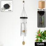 Solar LED Wind Chime with Tubes Soothing Sound & Colorful Glow (1 Set) - With Dupatta by Nari Haat, Indian ethnic wea...