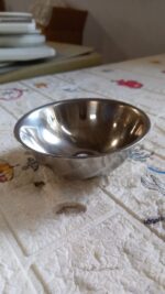 Stainless Steel Dessert Curry Soup Bowl Wati Katori for Small Rice Side Dishes - Fabric Detail by Nari Haat, Indian e...