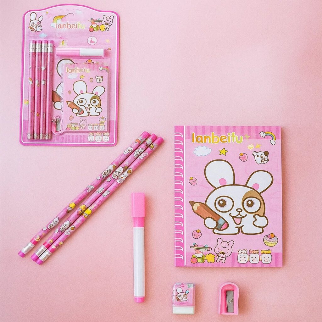 Kids Stationery Kit with Pencils and Diary