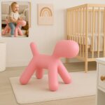Plastic Cute Animal Puppy Chair Dog Low Footstool for Bedroom Living - Front View by Nari Haat, Indian ethnic wear, w...