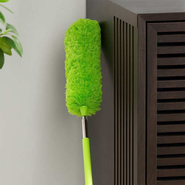 Adjustable Long Handle, Microfiber Duster for Cleaning, Microfiber Hand Duster Washable Microfiber Cleaning Tool Exte...
