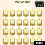 24 Pc Flameless and Smokeless Decorative Melting Candles LED Tea Light Candle Flickering Electronic Candle, Diwali - ...