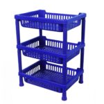 Multipurpose Plastic Storage Rack Oraganiser - 3 pcs - Back View by Nari Haat, Indian ethnic wear, women clothing, de...