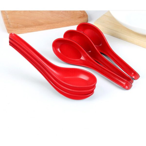 Set of 6 Colorful Microwave Safe Soup Dessert Spoons