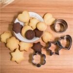 Stainless Steel Cookie Cutter Set – Heart, Round, Star & Flower Shapes (12 Pcs) - Neckline Detail by Nari Haat, Ind...