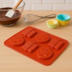 6 Cavity Silicone Mold Tray: Perfect for Chocolates, Cakes & More! - Front View by Nari Haat, Indian ethnic wear, wom...