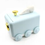 Tissue Paper Holder Unique Train Engine Tissue Storage Box for Car Decor & Home Use - Closeup Embroidery by Nari Haat...