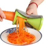 Portable Stainless Steel Handheld Spiralizer & Vegetable Slicer - Fabric Detail by Nari Haat, Indian ethnic wear, wom...