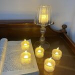12 Pcs Flameless and Smokeless Decorative Acrylic Candles Transparent Led Tea Light Candle for Gifting, House, Diwali...