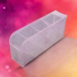 Plastic 4 Compartment Office Desktop Storage Box, Stationary Organizer For School - Back View by Nari Haat, Indian et...