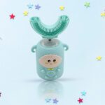 Electric Toothbrush With Light & Music, Kids U-Shaped 360Â° USB Rechargeable Plastic Automatic Toothbrush Portable ...