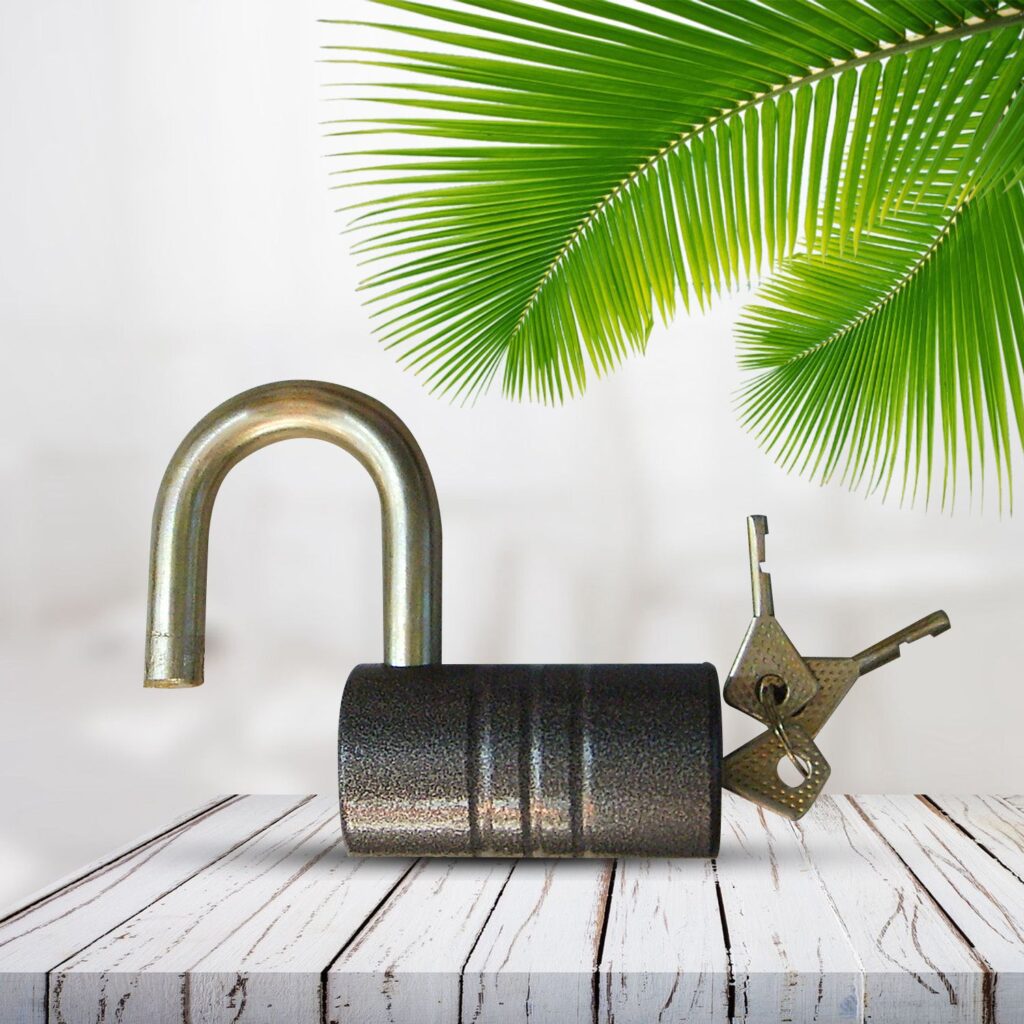 Heavy Duty Iron Padlock with Brass Core