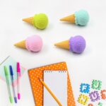 Cone Eraser for Girls & Boys / Eraser for School B'Day Return Gift Party Doughnut Lollipop Ice Cream Theme Shape Eras...