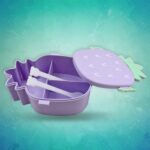 Pineapple Shaped Lunch Box with Compartments for Kids School Meals - Closeup Embroidery by Nari Haat, Indian ethnic w...