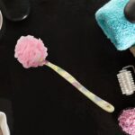 Long Handle Shower Puff Pouf Sponge Exfoliating Mesh Brush Scrubber,Bath Loofah Bath Scrubber for Body Shower Loofah ...