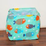 Foldable Storage Bag for Clothes, Blankets & Quilts – Closet Organizer Box - Back View by Nari Haat, Indian ethnic ...