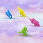 Small Dinosaur Shaped Erasers (4 Pc): Animal Erasers for Kids (School Supplies) - Sleeve Design by Nari Haat, Indian ...
