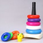 Plastic Baby Kids Teddy Stacking Ring Jumbo Stack Up Educational Toy 9pc - Neckline Detail by Nari Haat, Indian ethni...